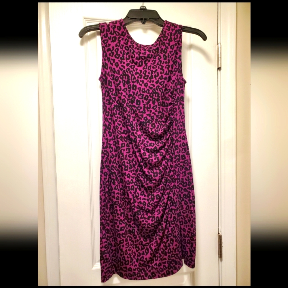 NWOT Loft purple and black dress